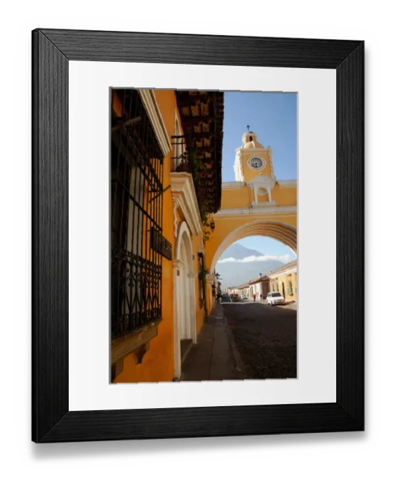 Framed Print : Central America, Guatemala, Antigua. Famous Antigua landmark, El Arco (The Arch)