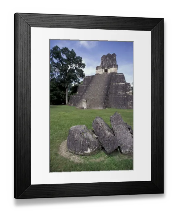 Framed Print : Central America, Guatemala, Tikal great plaza Framed Print : Central America, Guatemala, Tikal great plaza