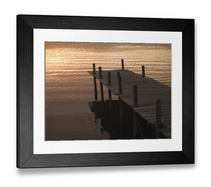 Framed Print : Flores, Guatemala: Pier on the lake at the heart of Flores