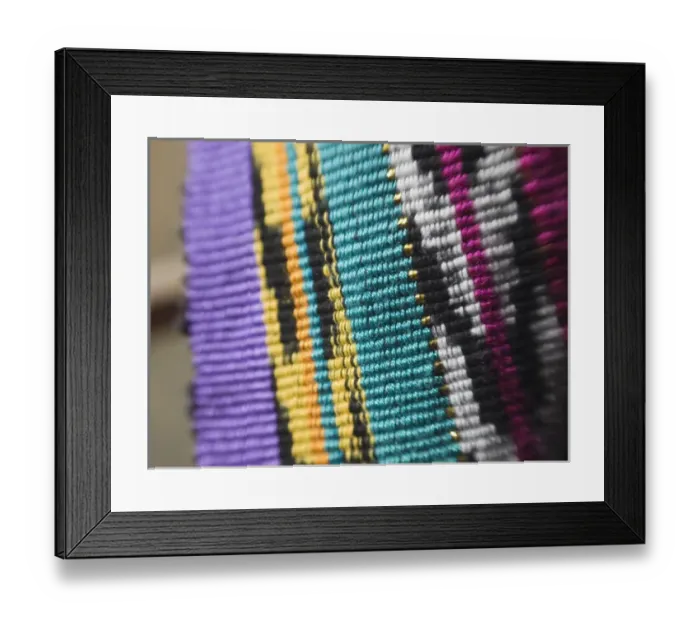 Framed Print : Antigua, Guatemala: Loomed fabric detail
