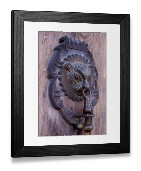 Framed Print : Central America, Guatemala, Highlands, Antigua. Ornate door knocker Framed Print : Central America, Guatemala, Highlands, Antigua. Ornate door knocker