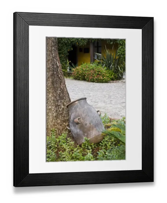 Framed Print : Central America, Guatemala, Antigua. Pottery used for decoration in center courtyard Framed Print : Central America, Guatemala, Antigua. Pottery used for decoration in center courtyard