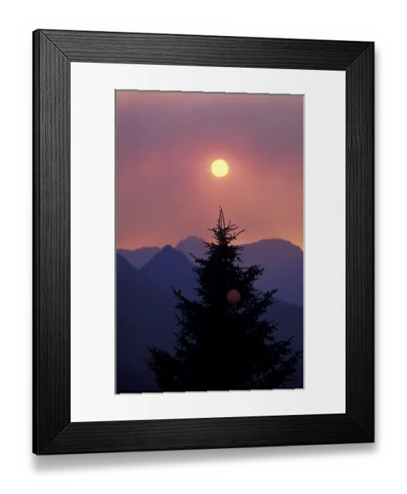 Framed Print : NA, USA, Montana, Glacier NP Sunset through forest fire smoke Framed Print : NA, USA, Montana, Glacier NP Sunset through forest fire smoke
