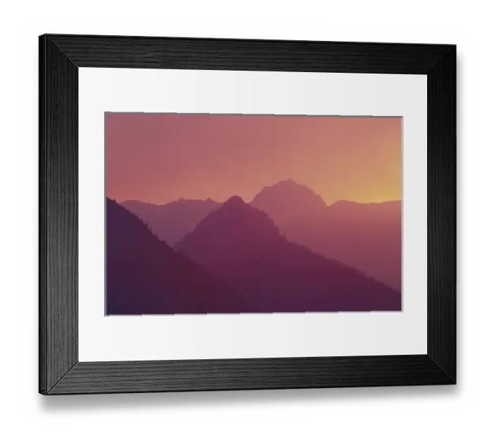 Framed Print : NA, USA, Montana, Glacier NP Sunset through forest fire smoke