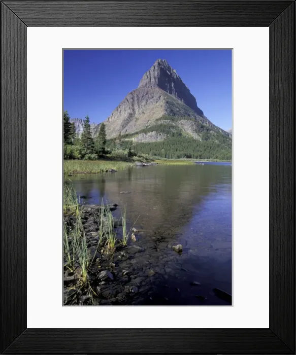 Framed Print : NA, USA, Montana, Glacier NP Swiftcurrent Lake and Grinnel Peak, Many Glacier Framed Print : NA, USA, Montana, Glacier NP Swiftcurrent Lake and Grinnel Peak, Many Glacier