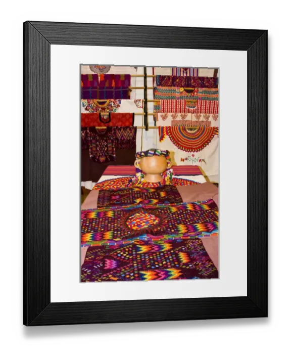 Framed Print : Central America, Guatemala, Antigua. A display of colorful huipils in a shop in Antigua Framed Print : Central America, Guatemala, Antigua. A display of colorful huipils in a shop in Antigua