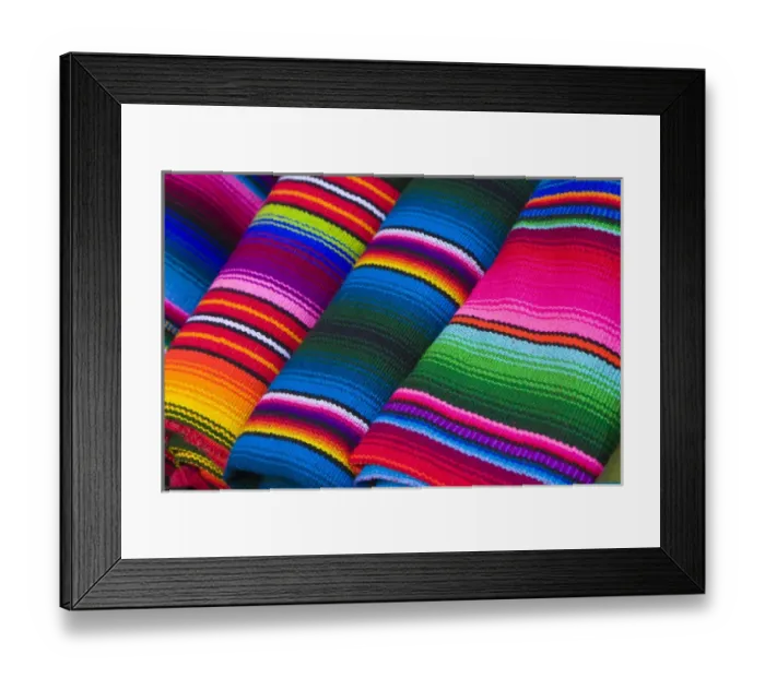 Framed Print : Central America, Guatemala, Chichicastenango. Traditional textiles on display Framed Print : Central America, Guatemala, Chichicastenango. Traditional textiles on display