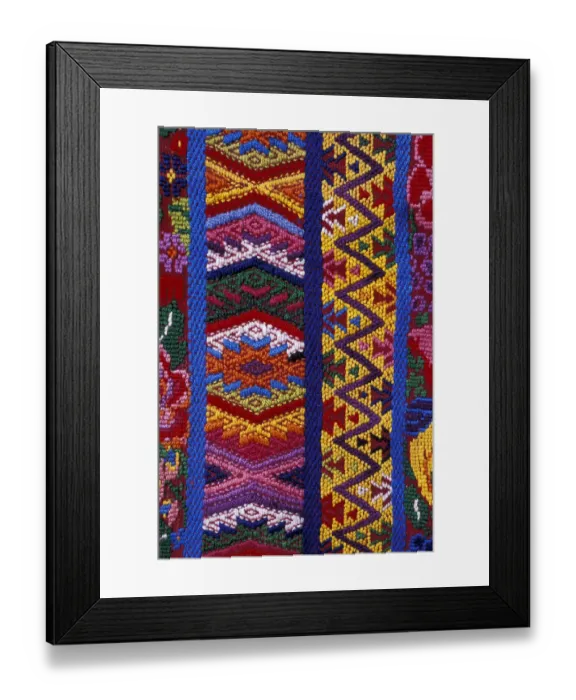 Framed Print : CA, Guatemala. Handloomed Framed Print : CA, Guatemala. Handloomed