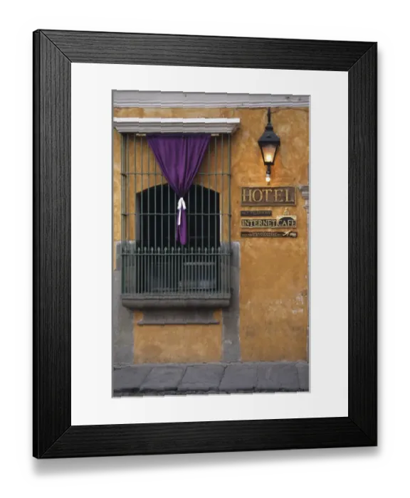 Framed Print : Guatemala, Antigua. Hotel window detail Framed Print : Guatemala, Antigua. Hotel window detail
