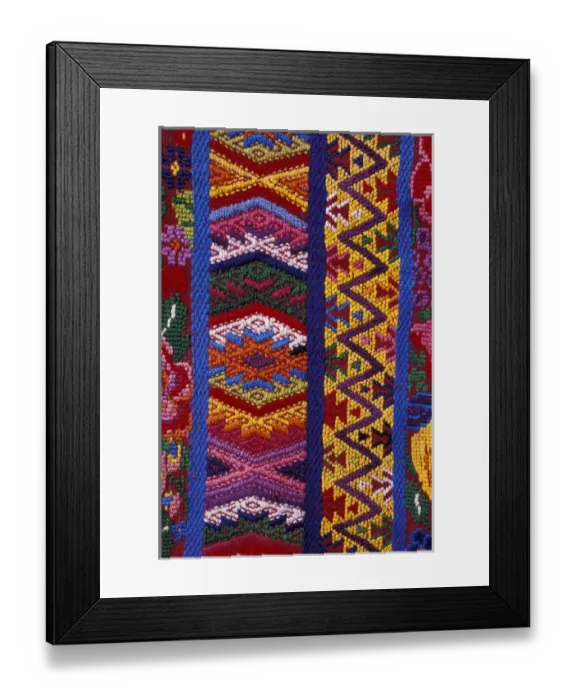 Framed Print : CA, Guatemala. Handloomed Framed Print : CA, Guatemala. Handloomed