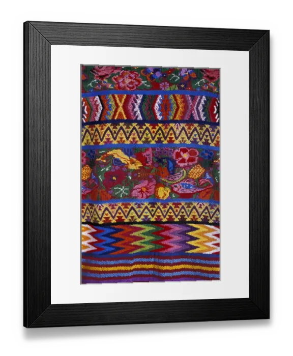 Framed Print : CA, Guatemala. Handloomed Framed Print : CA, Guatemala. Handloomed