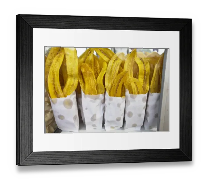 Framed Print : Antigua, Guatemala. Street food. Fried plantains