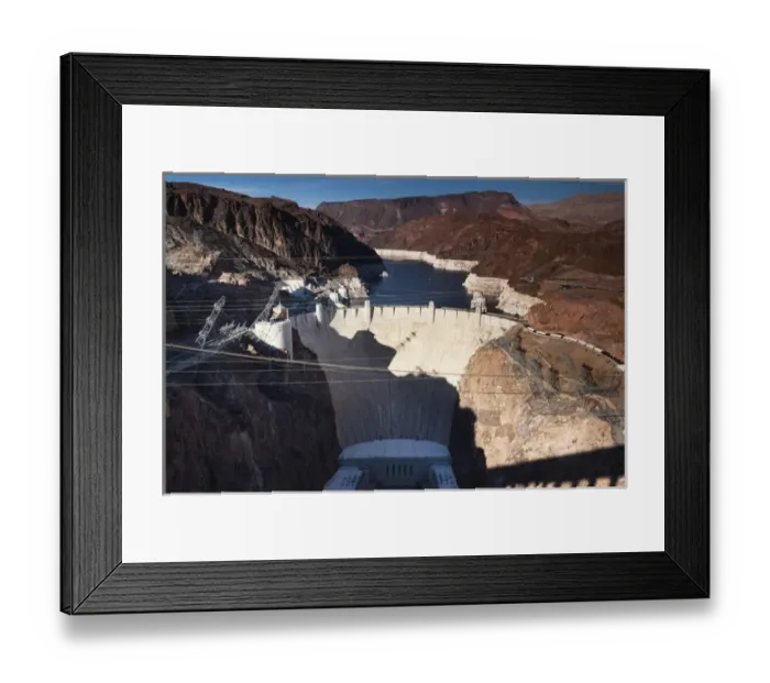 Framed Print : USA, Nevada, Las Vegas Area, The Hoover Dam, high vantage view from the Pat Tillman Memorial Bridge Framed Print : USA, Nevada, Las Vegas Area, The Hoover Dam, high vantage view from the Pat Tillman Memorial Bridge