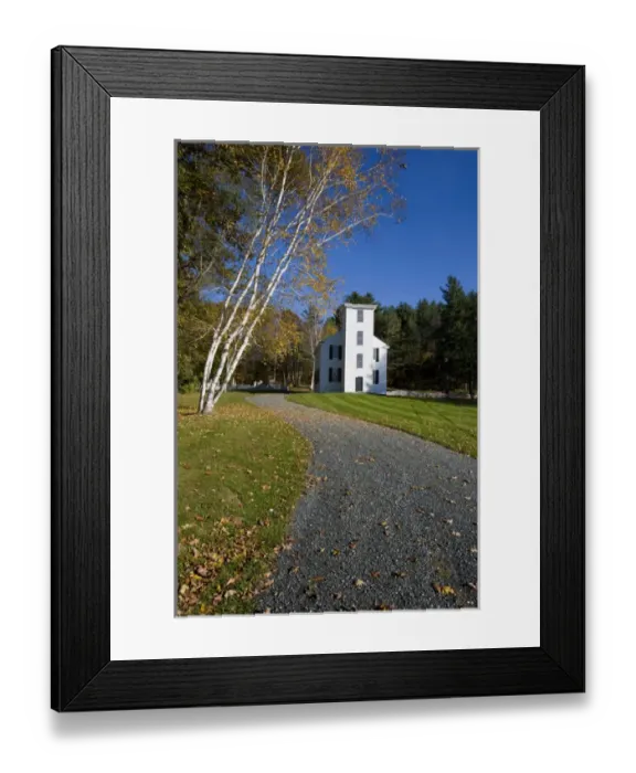 Framed Print : Trinity Church in Cornish, New Hampshire. Originally constructed in 1803. Reconstructed