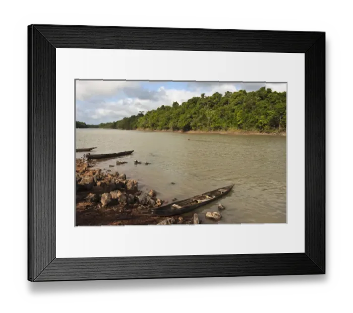 Framed Print : Rewa Village Rewa River Rainforest GUYANA. South America