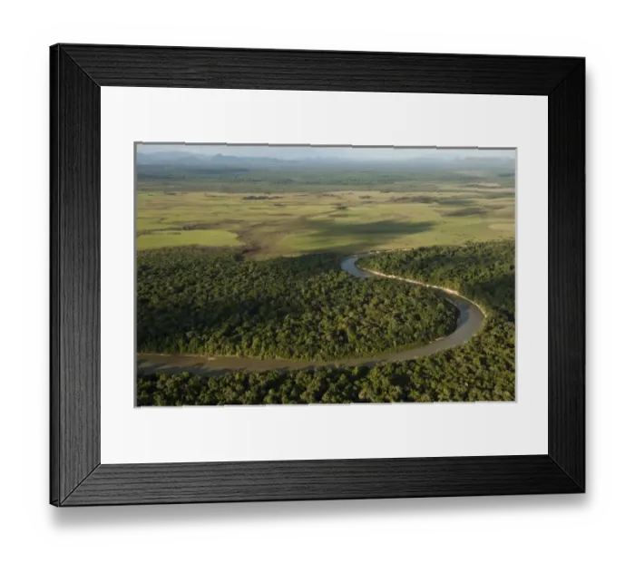 Framed Print : Rupununi River Seasonally flooded Savannah North Rupununi GUYANA Framed Print : Rupununi River Seasonally flooded Savannah North Rupununi GUYANA