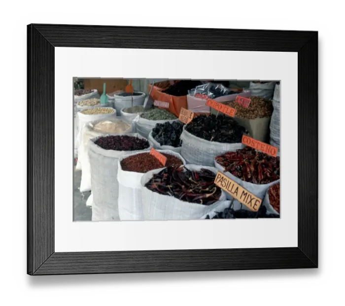 Framed Print : Mexico, market goods for sale