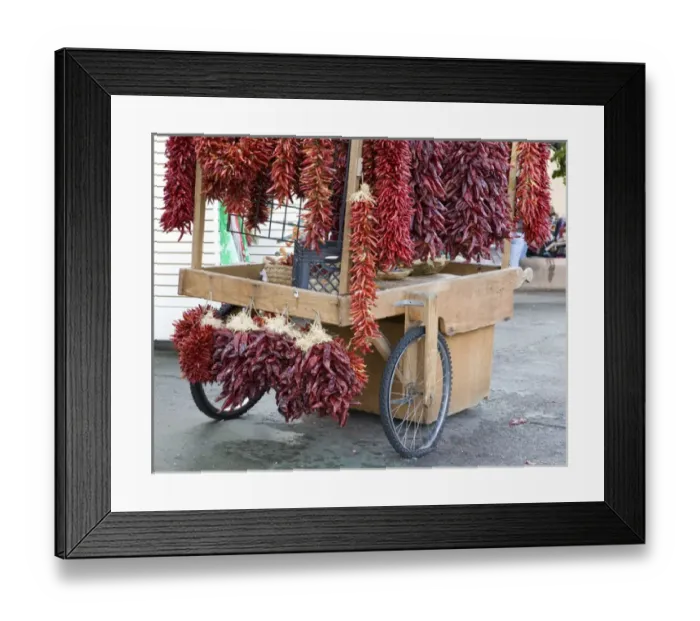 Framed Print : NM, New Mexico, Santa Fe, chile ristras Framed Print : NM, New Mexico, Santa Fe, chile ristras