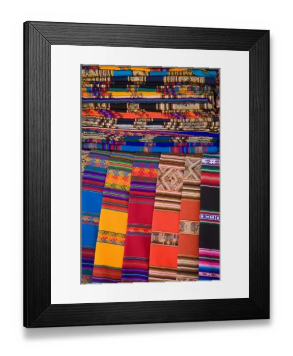 Framed Print : NM, New Mexico, Santa Fe, Navajo blankets Framed Print : NM, New Mexico, Santa Fe, Navajo blankets