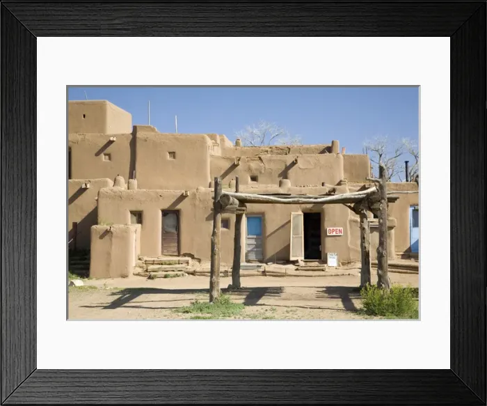Framed Print : NM, New Mexico, Taos Pueblo, inhabited for 1000 years, North House (Hlaumma), multi-storied Framed Print : NM, New Mexico, Taos Pueblo, inhabited for 1000 years, North House (Hlaumma), multi-storied