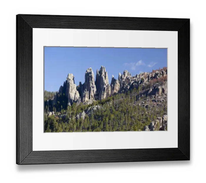 Framed Print : SD, Custer State Park, Needles Highway, Cathedral Spires, granite rock formations Framed Print : SD, Custer State Park, Needles Highway, Cathedral Spires, granite rock formations
