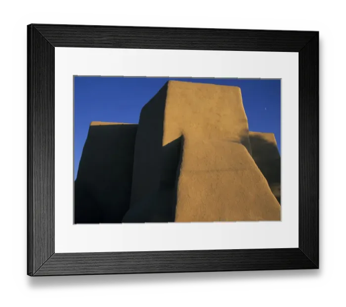 Framed Print : USA, New Mexico, Rancho de Taos, Adobe Church, famous from Georgia O Keefe s