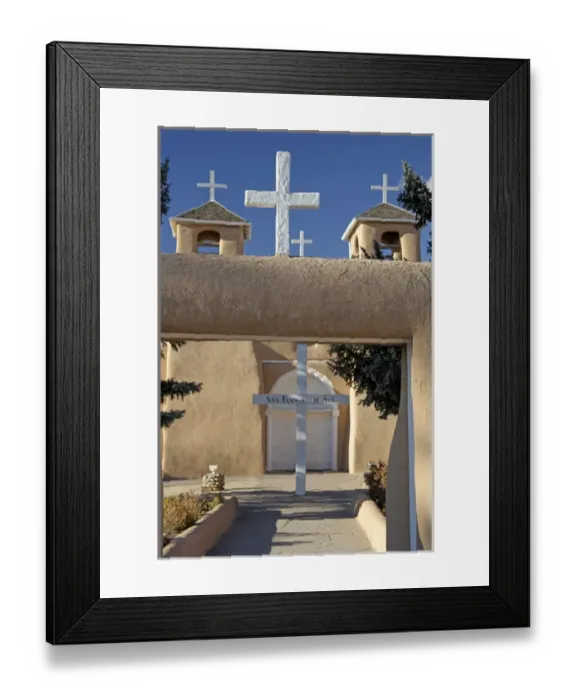 Framed Print : USA, New Mexico, Taos. The San Francisco de Asis adobe church, a National Historic Framed Print : USA, New Mexico, Taos. The San Francisco de Asis adobe church, a National Historic