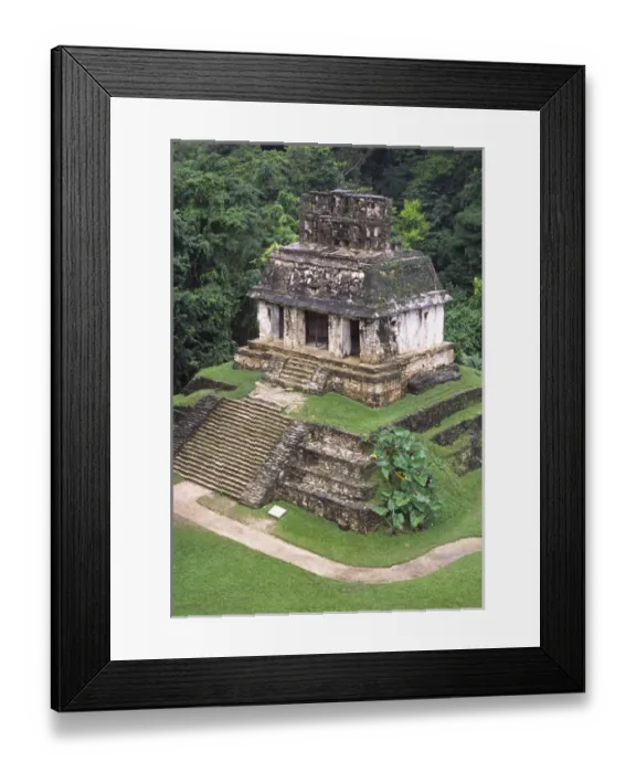 Framed Print : 06. Mexico, Chiapas, Palenque. Mayan Temple of the Sun; Palenque Ruins