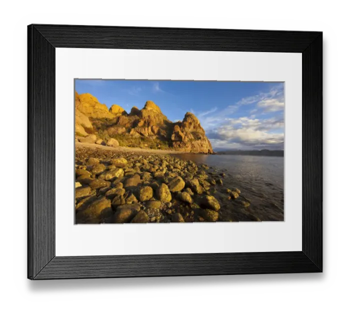 Framed Print : Rocky shoreline on Isla Carmen in the Gulf of California near Loreto Mexico Framed Print : Rocky shoreline on Isla Carmen in the Gulf of California near Loreto Mexico
