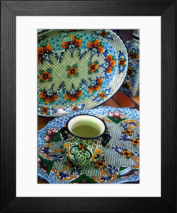 Framed Print : North America, Mexico, Baja California Sur, San Jose del Cabo. Colorful Mexican pottery Framed Print : North America, Mexico, Baja California Sur, San Jose del Cabo. Colorful Mexican pottery