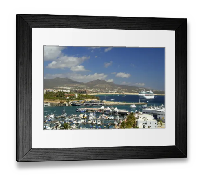 Framed Print : North America, Mexico, State of Baja California Sur, Cabo San Lucas. Overview of Framed Print : North America, Mexico, State of Baja California Sur, Cabo San Lucas. Overview of