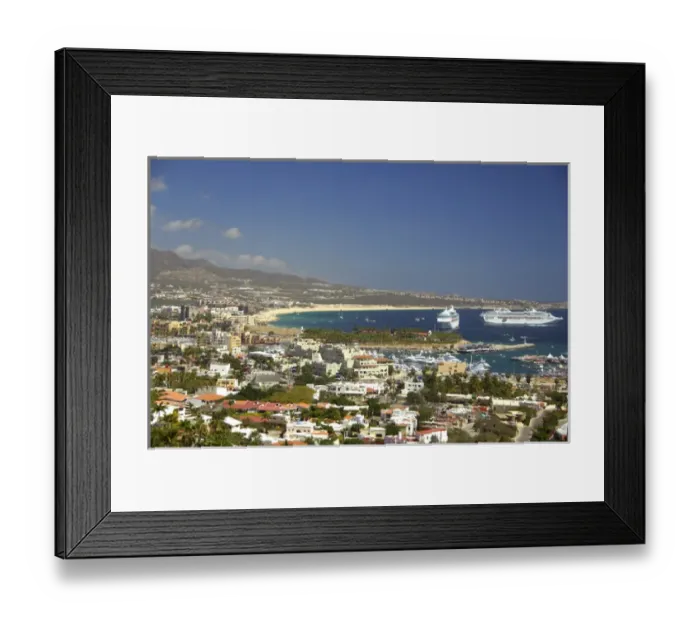 Framed Print : North America, Mexico, State of Baja California Sur, Cabo San Lucas. Overview of Framed Print : North America, Mexico, State of Baja California Sur, Cabo San Lucas. Overview of