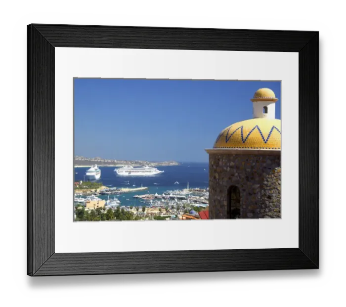 Framed Print : North America, Mexico, State of Baja California Sur, Cabo San Lucas. Overview of Framed Print : North America, Mexico, State of Baja California Sur, Cabo San Lucas. Overview of