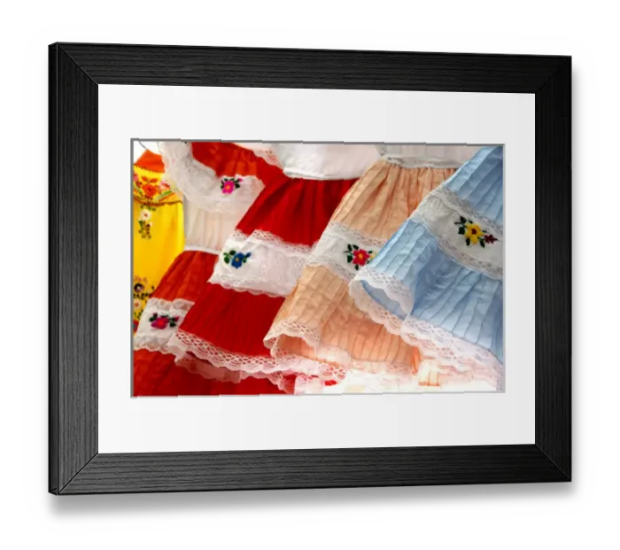 Framed Print : North America, Mexico, State of Guerrero, Acapulco. Traditional Mexican dresses