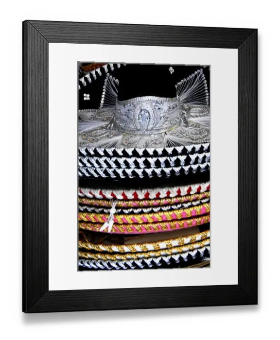 Framed Print : North America, Mexico, State of Guerrero, Acapulco. Typical Mexican sombreros Framed Print : North America, Mexico, State of Guerrero, Acapulco. Typical Mexican sombreros