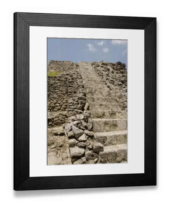 Framed Print : Mexico, Quintana Roo, Yucatan Peninsula near Costa Maya. Kohunlich Mayan Ruins