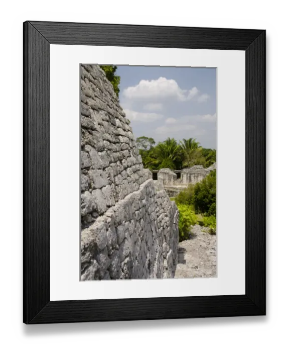 Framed Print : Mexico, Quintana Roo, Yucatan Peninsula near Costa Maya. Kohunlich Mayan Ruins