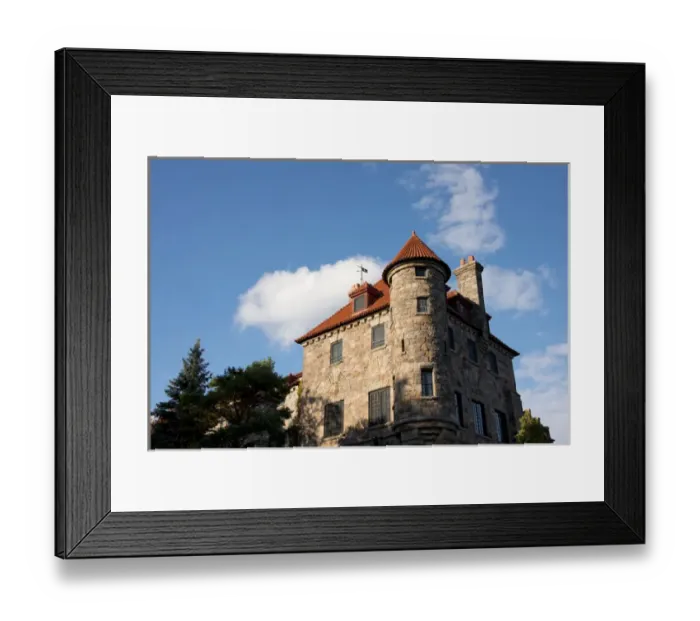 Framed Print : New York, on the St. Lawrence River in the 1, 000 Islands chain, Dark Island. Historic Singer Castle Framed Print : New York, on the St. Lawrence River in the 1, 000 Islands chain, Dark Island. Historic Singer Castle