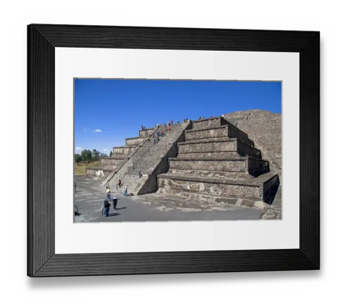 Framed Print : The Pyramid of the Moon at Teotihuacan in the State of Mexico, Mexico