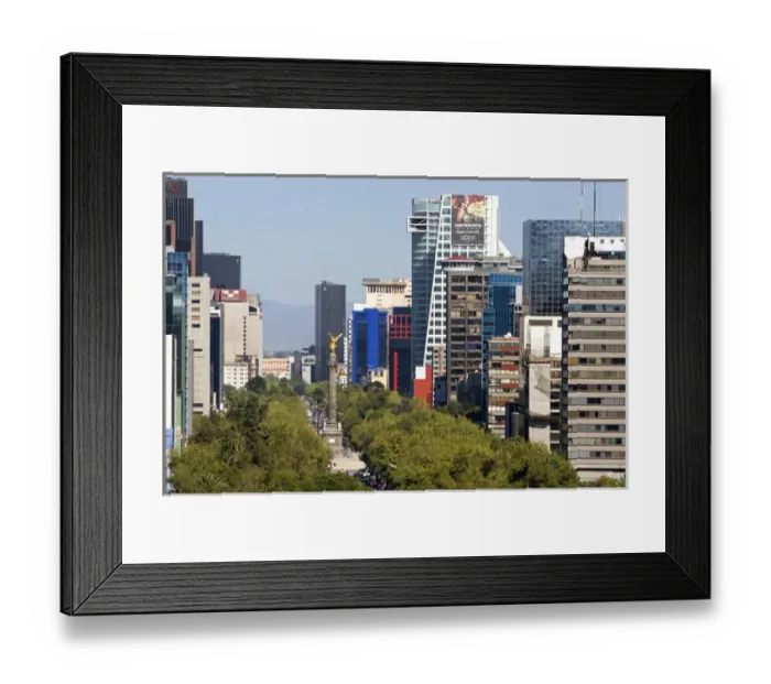 Framed Print : View of the Paseo de la Reforma in Mexico City, Mexico Framed Print : View of the Paseo de la Reforma in Mexico City, Mexico