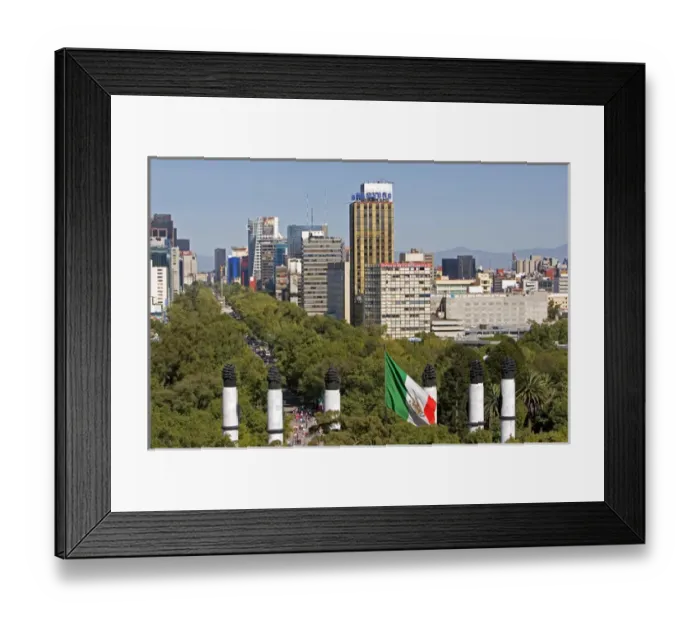 Framed Print : View of the Paseo de la Reforma in Mexico City, Mexico Framed Print : View of the Paseo de la Reforma in Mexico City, Mexico