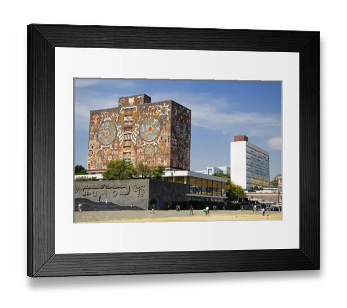 Framed Print : The Central Library on the campus of the National Autonomous University of Mexico in Mexico City Framed Print : The Central Library on the campus of the National Autonomous University of Mexico in Mexico City