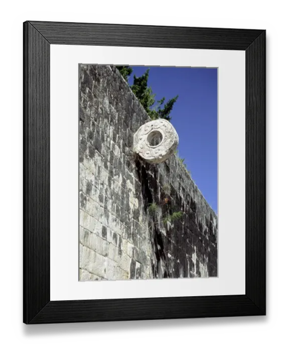 Framed Print : North America, Mexico, Yucatan, Chichen Itza goal of grand ball court