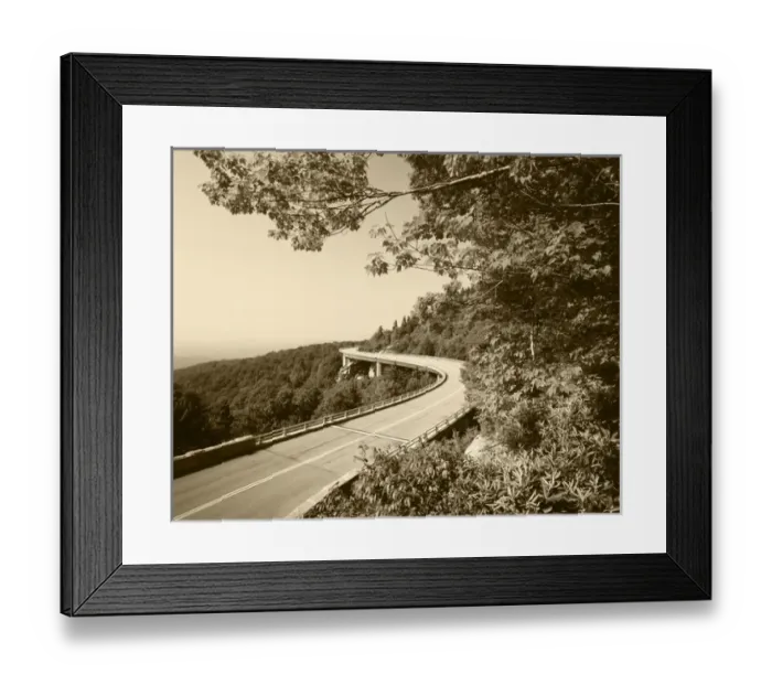 Framed Print : USA, North Carolina. Blue Ridge Parkway National Park. View of Linn Cove Viaduct Framed Print : USA, North Carolina. Blue Ridge Parkway National Park. View of Linn Cove Viaduct