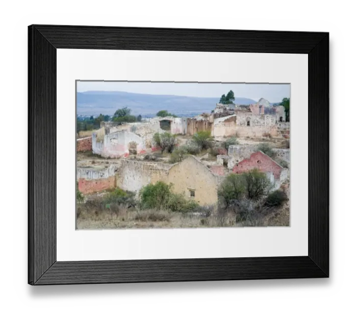 Framed Print : North America, Mexico, Pozos. The Ex-Hacienda Angustias from the mining era before Framed Print : North America, Mexico, Pozos. The Ex-Hacienda Angustias from the mining era before