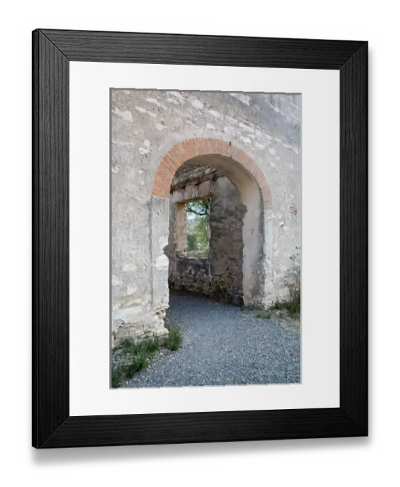 Framed Print : North America, Mexico, Pozos. The mining ruins of Cinco Senores near the town of