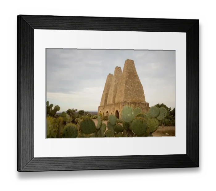 Framed Print : North America, Mexico, Pozos. The smelting ovens at the ruins of the old Santa Brigida