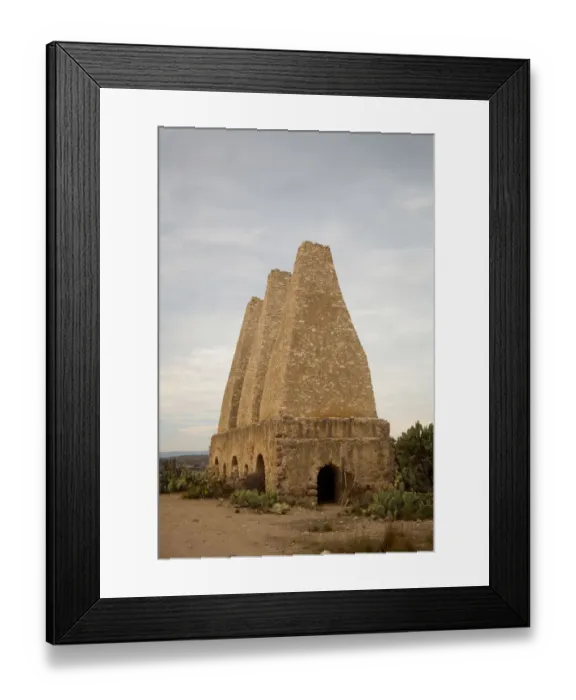 Framed Print : North America, Mexico, Pozos. The smelting ovens at the ruins of the old Santa Brigida