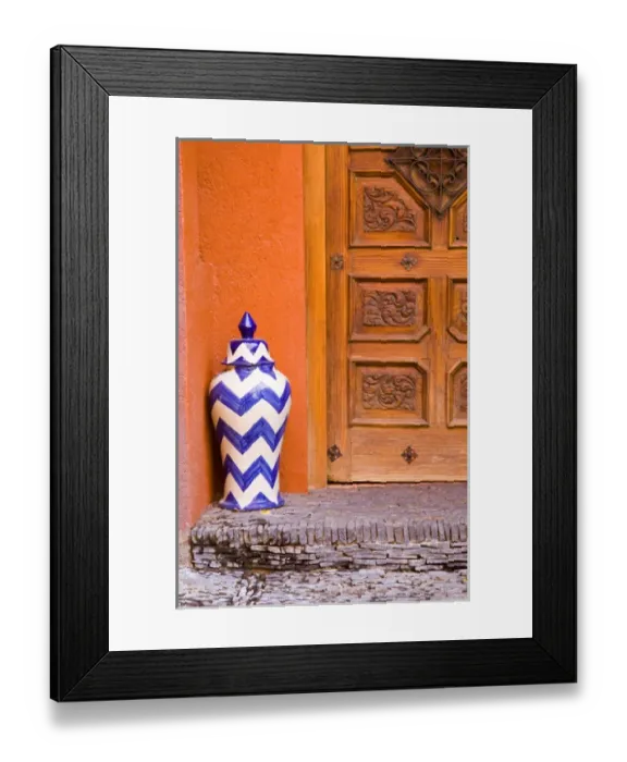 Framed Print : North America, Mexico, Guanajuato state, San Miguel. Casa de la Cuesta, a six bedroom bed Framed Print : North America, Mexico, Guanajuato state, San Miguel. Casa de la Cuesta, a six bedroom bed