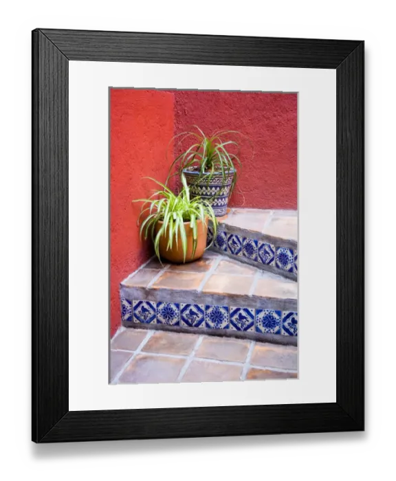 Framed Print : North America, Mexico, Guanajuato state, San Miguel. Casa de la Cuesta, a six bedroom bed Framed Print : North America, Mexico, Guanajuato state, San Miguel. Casa de la Cuesta, a six bedroom bed